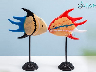 Cá gỗ trang trí có chân đế CG02